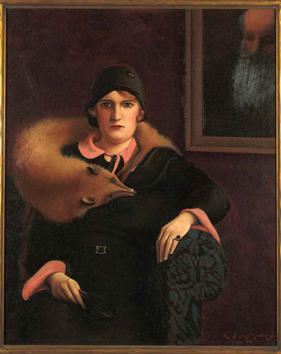 "Portrait of Mrs. A.J. Motley, Jr." by Archibald J. Motley Jr., 1930. Oil on canvas, 39 1/2 × 32 inches. Collection of Mara Motley, MD, and Valerie Gerrard Browne. Image courtesy the Chicago History Museum. © Valerie Gerrard Browne