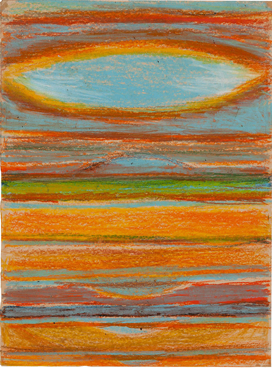 "Horizon Study" by Hedda Syerne, 1966. Oil pastel on paper, 19 x 14 inches. © The Hedda Sterne Foundation, Inc. / Licensed by ARS, New York, NY