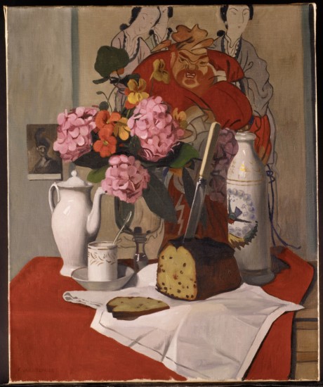 "Still Life with Flowers" by Félix Vallotton, 1925. (Swiss, Lausanne 1865–1925 Paris). Oil on canvas, 28 7/8 × 23 3/4 inches. Bequest of Miss Adelaide Milton de Groot (1876-1967), 1967. Accession Number: 67.187.117. Held by the collection of the Metropolitan Museum of Art.