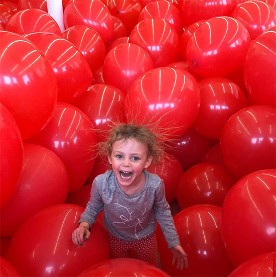 Martin Creed's Red Balloons. Posted by gareth_hughes28 on Instagram. 