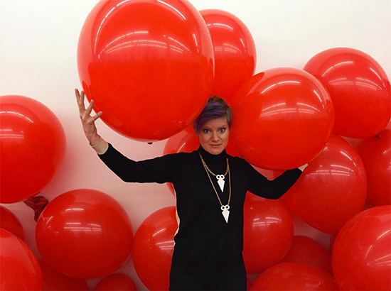 Martin Creed's Red Balloons. Posted by katyhamer on Instagram. 