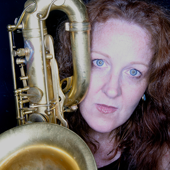 Baritone saxophone player Claire Daly.