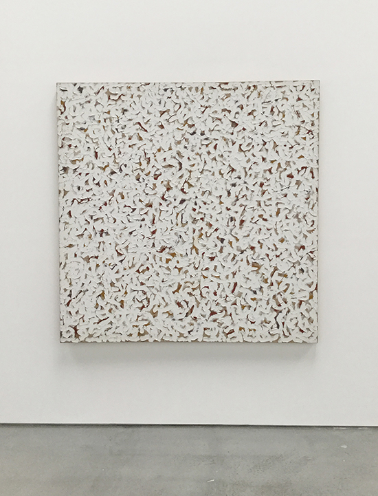 "Untitled (Background Music)" by Robert Ryman, c. 1962. Oil on Linen. Photo by Peter Malone.