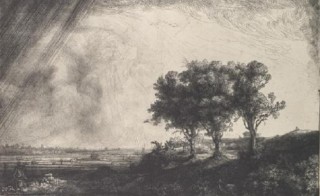 "The Three Trees" by Rembrandt van Rijn, 1643. The Metropolitan Museum of Art, H. O. Havemeyer Collection, Bequest of Mrs. H. O. Havemeyer, 1929