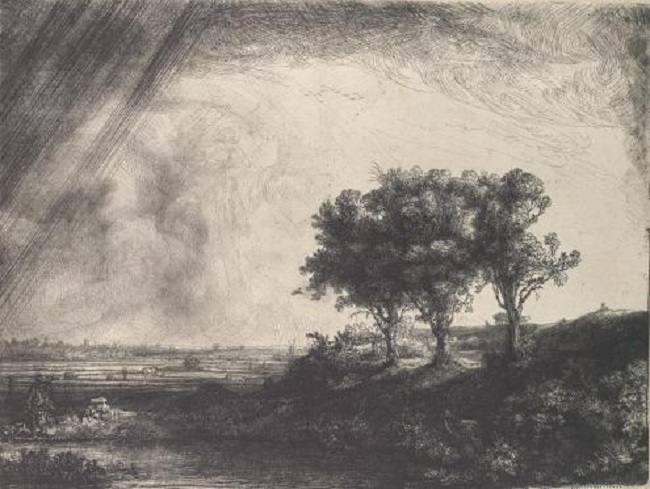 "The Three Trees" by Rembrandt van Rijn, 1643. The Metropolitan Museum of Art, H. O. Havemeyer Collection, Bequest of Mrs. H. O. Havemeyer, 1929