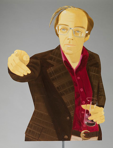 "Philip Pearlstein" by Alex Katz, 1978. Oil on aluminum cutout painted front and back, 48 × 32 1/2 × 8 inches. Purchase, Lila Acheson Wallace Gift, 1979. © Alex Katz.