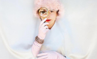 Aline Smithson, Pink Feathers, 2013. Archival pigment ink print, 30 x 30 inches. Courtesy of VERVE Gallery of Photography, Santa Fe