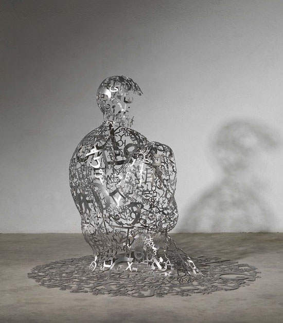 “Sappho VI” by Jaume Plensa, 2015. Exhibited with Galerie Lelong. 