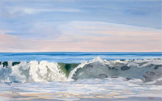 "Advancing Wave" by Casey Chalem Anderson, 2013. Oil on canvas, 30 x 48 inches.