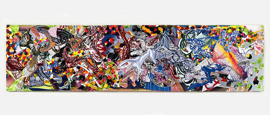 "Severanbia (side B)" by Frank Stella, 1995. Collage on paper, 66 x 256 inches. © 2015 Frank Stella / Artists Rights Society (ARS), New York. Courtesy of the artist, Marianne Boesky Gallery, New York, Dominique Levy, New York/London, & Spruth Magers, Berlin. 