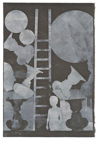 Monoprint by Jasper Johns. Courtesy Matthew Marks Gallery.