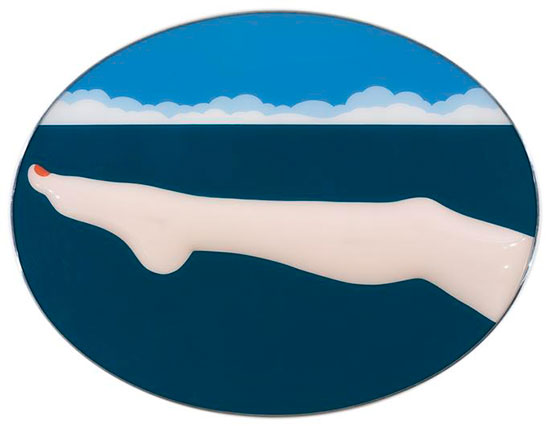 "Seascape #10" by Tom Wesselmann, 1966. Molded Plexiglas painted with gripflex, 44 1/2 x 58 1/2 x 1 3/4 inches. Courtesy Mitchell-Innes & Nash.