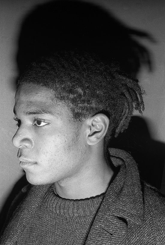 Photo of Jean Michel Basquiat by Marcia Resnick.