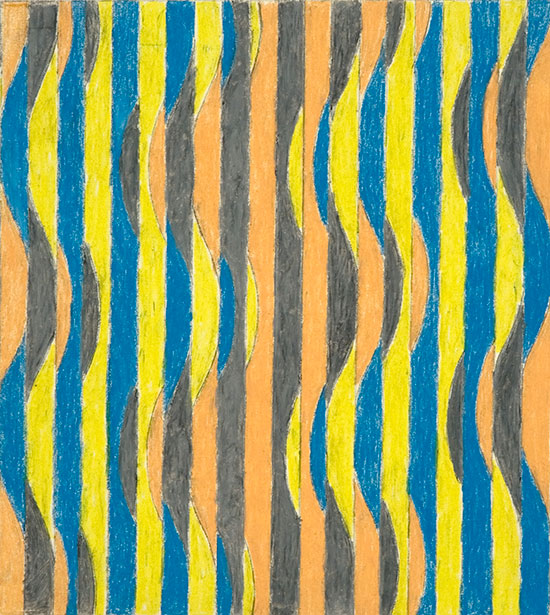 "Untitled" by Michael Kidner, 1966. Oil pastel on paper, 11 x 10 inches.
