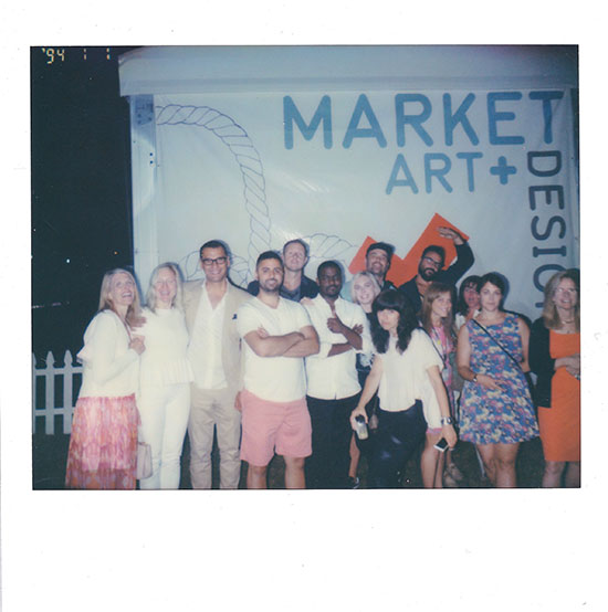 Attendees for Market Art+Design outside it's tent at the conclusion of its opening preview, 7/7/16. Photo by Nick McManus and supplied by the artist.