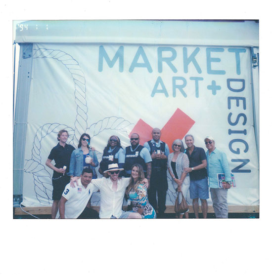 Attendees for Market Art+Design with the Brinks Fine Art Transport crew, 7/10/16. Photo by Nick McManus and supplied by the artist.
