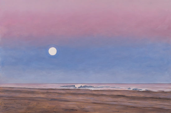 "Super Moon" by Eileen Dawn Skretch, 2015. 48 x 72 inches. Photo: Gary Mamay.