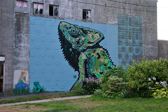 "Chameleon Mural" by Drew Kane at East End Art's JumpstART! 2015. Photo by Stephanie Israel.