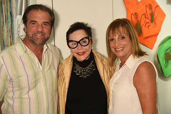 Michael Goldberg, Janet Lehr, and Jeryl Goldberg. Photo courtesy of Vered Gallery.
