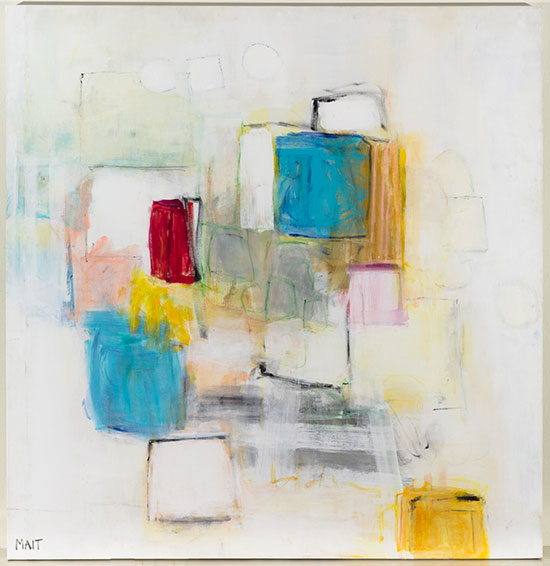 "Pyrannees" by Janet Mait, 2014. 50 x 48 inches. Courtesy of Lawrence Fine Art.