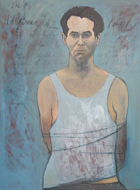A painting from the "Lorca" series by Dennis Snyder. Courtesy Art Space 98.