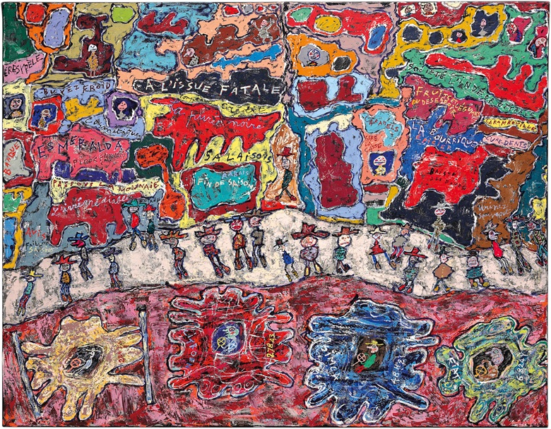 "Les Grandes Artères" by Jean Dubuffet. Oil on canvas, painted in July-August 1961. Courtesy Christie's.