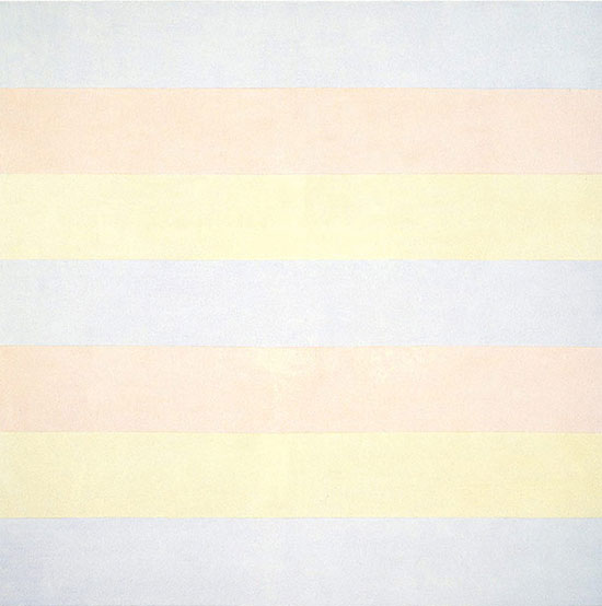 "Untitled #5" by Agnes Martin, 1998. Acrylic and graphite on canvas, 152.4 x 152.4 cm. Kunstsammlung Nordrhein-Westfalen, Düsseldorf, Acquired with assistance from the Gesellschaft der Freunde, numerous artists and art dealers, and with special support by the guests of the dinner on the evening of December 3, 2011 © 2016 Agnes Martin/Artists Rights Society (ARS), New York.