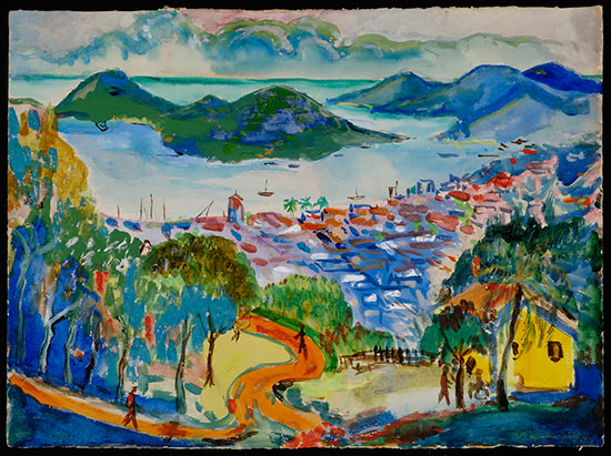 "Cote-d'Azur" by Peter Lipman-Wulf, 1950. Courtesy of Romany Kramoris Gallery.