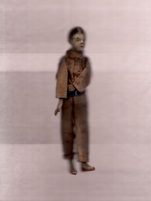 "(habitus • doll) Doll" by Ann Hamilton, 1800–1820. Papier-mâché; Wood; Linen; Cotton; Paint; Silk. Courtesy of Winterthur Museum, Garden & Library, Gift of Katherine Gahagan, Michael H. du Pont, and Christopher T. du Pont in memory of A. Felix du Pont, Jr., 1999.19.1.