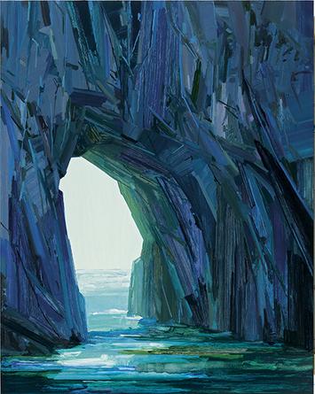 "Sea Cave" by Claire Sherman, 2016. Oil on canvas, 84 x 66 inches. Courtesy of DC Moore Gallery.