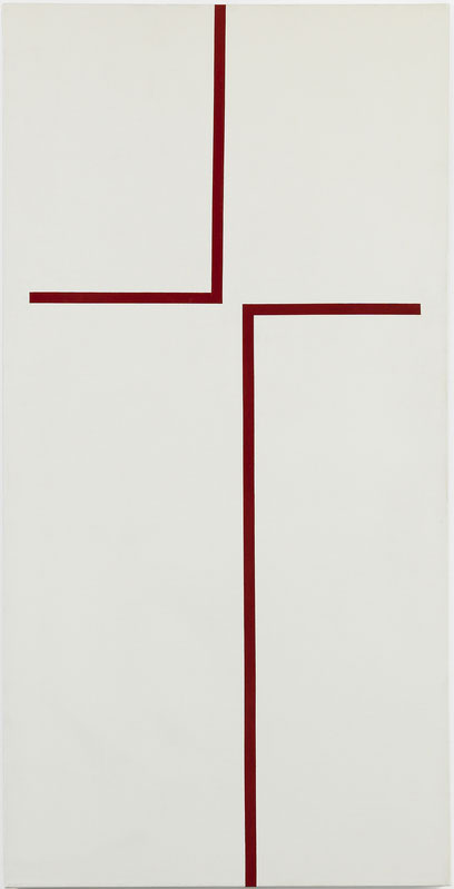 "The Way" by Carmen Herrera, 1970. Acrylic on canvas, 60 × 30 inches. Private collection © Carmen Herrera; courtesy Lisson Gallery.