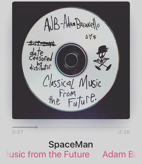 "Spaceman," an album by Adam Baranello. Courtesy of the artist.