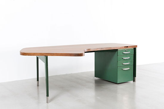 "President no 201 Desk" by Jean Prouve, 1955. Courtesy of Galerie Patrick Sequin.