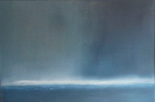 “Deluge” by Michele D’Ermo. Oil on linen, 36 x 24 inches.