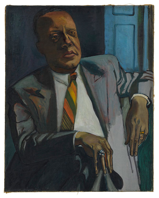 "Horace Clayton" by Alice Neel, 1949. Oil on canvas, 30 1/4 x 24 inches. © The Estate of Alice Neel. Courtesy David Zwirner, New York/London and Victoria Miro, London.
