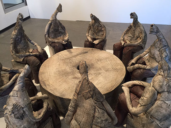 "Gathering" by Sohee Conover, 2015. Ceramics. Courtesy of Patchogue Arts Council.