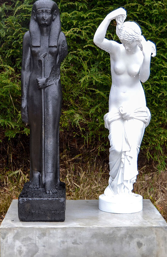 "The Mete of the Muse" by Fred Wilson, 2006. Bronze with black patina and white patina. Photo by Dawn Watson.