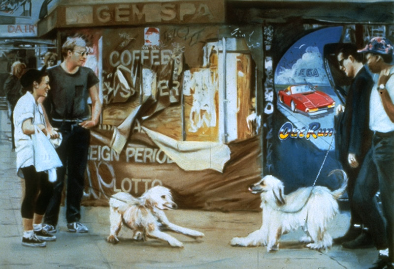"East Village Gem: Spa Dogs" by Daria Deshuk. Courtesy of the estate of the artist.