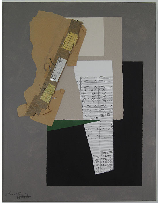 "Sacre du Printemps" by Robert Motherwell, 1975. Acrylic and pasted papers on canvas mounted on Masonite. 48 x 36 inches. Courtesy of Bernard Jacobson Gallery.
