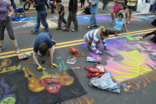 Street Painting in Riverhead. Courtesy of East End Arts.