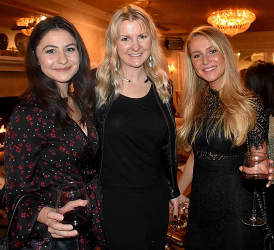 Tote Taxi founder and CEO Danielle Candela,Hampton Farms owner Sandra Sadowsk and Martyna Sokol. Photo by Marley Slotkin. Courtesy Iron Gate East.