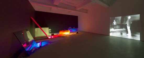 "Dis-Play II" by Keith Sonnier, 1970. Installation view at Sadie Coles HQ, London, 2008. ©Artists Rights Society (ARS). Courtesy of the artist, Sadie Coles HQ, London, and Dan Flavin Art Institute.