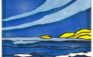 "Sea Shore" by Roy Lichtenstein, 1964. Oil and Magna on two Plexiglas panels, paint on Plexiglas box frame (24 x 30 in.). © Roy Lichtenstein Foundation. Courtesy Whitney Museum of American Art.