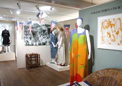 An installation view of "YOU’RE INVITED: 150 Years of Parties &amp; Picnics in East Hampton" at Clinton Academy Museum of the East Hampton Historical Society. Courtesy of The East Hampton Historical Society.