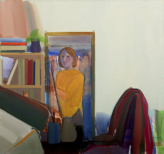 "Self Portrait in Studio" by Elizabeth Osborne, 1965. Oil on canvas, 56.5 x 60 inches. Courtesy of Danese/Corey and the artist.