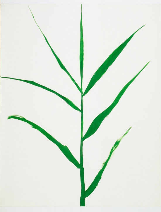 "Grass" by Ellsworth Kelly, 1961. Watercolor on paper, 28 ½ x 22 /12 inches. Estate of Ellsworth Kelly, courtesy Matthew Marks Gallery and Guild Hall. 
