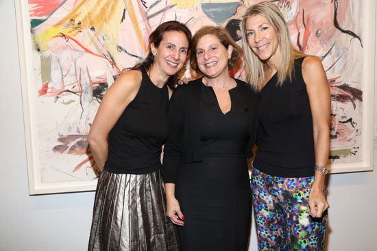 Auction and Board co-chairs Andrea Crane and Amy Gold with The Drawing Center’s Executive Director, Laura Hoptman, in the middle. Courtesy of The Drawing Center.