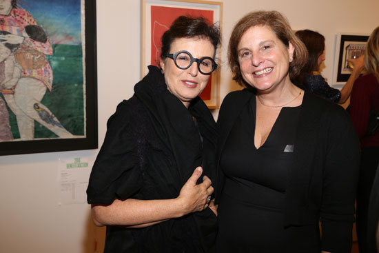 Board member Galia Meiri Stawski with The Drawing Center’s Executive Director Laura Hoptman. Courtesy of The Drawing Center.