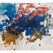 "UNTITLED (BLUE MICHIGAN) by Joan Mitchell, 1961. Oil on canvas, 50 7/8 x 63 3/4 inches. ©Estate of Joan Mitchell. Courtesy Cheim & Read, New York.