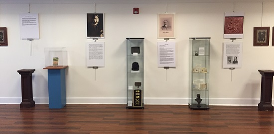 Installation view of an exhibition of objects from the Civil War Era presented at the Southampton Cultural Center. Courtesy Steve Gould.